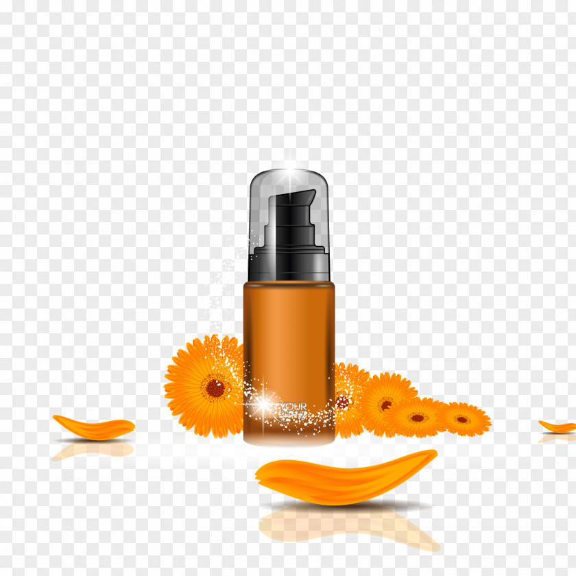 Vector Chrysanthemum Cream Lotion Cosmetics Royalty-free Illustration PNG