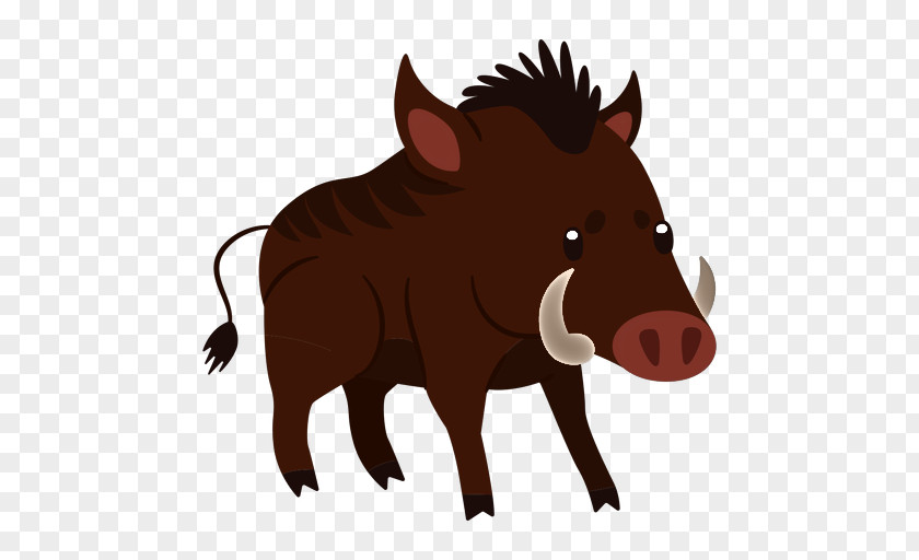 Animal Figure Livestock Boar Warthog Suidae Cartoon Snout PNG