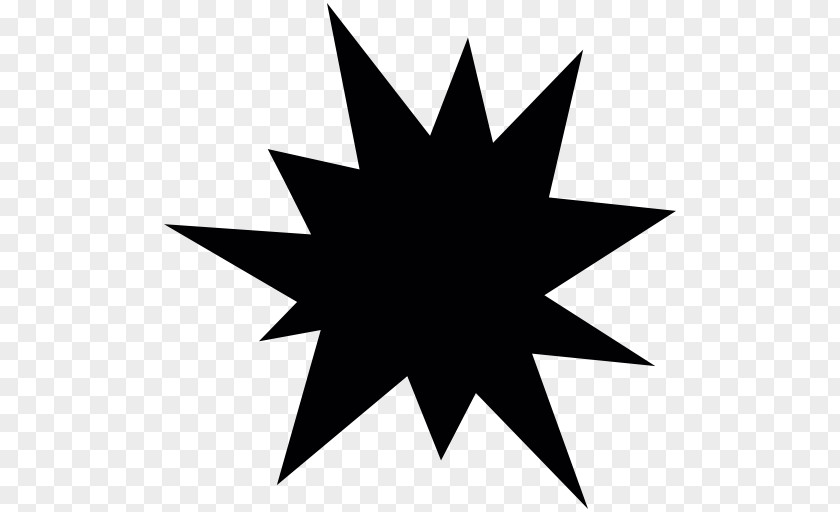 Black Star Explosion Bomb Weapon PNG