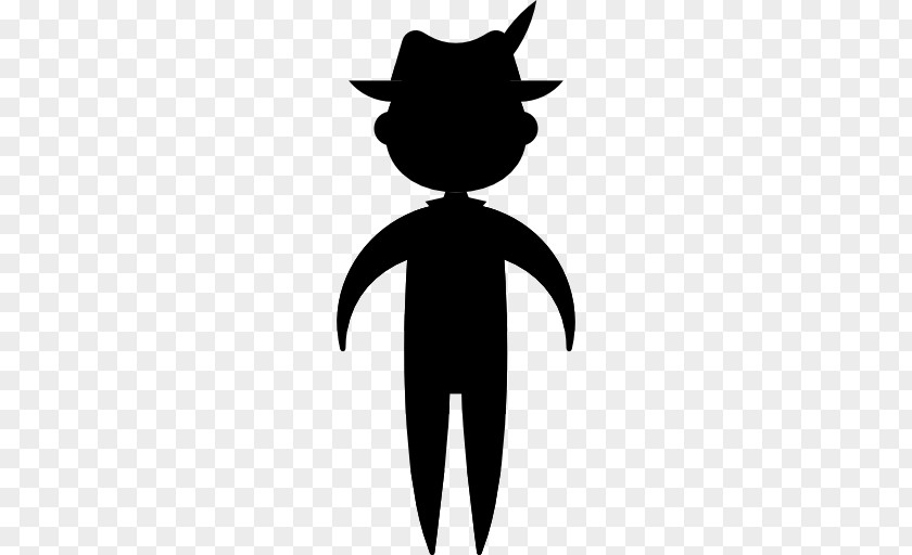 M Clip Art Character Silhouette Cat Black & White PNG