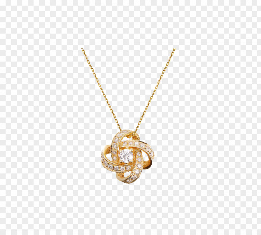 Necklace Decoration Pendant Gold True Lovers Knot PNG