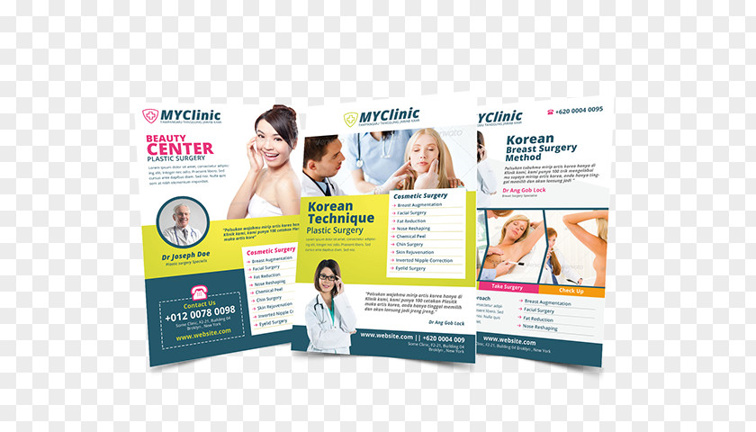 Plastic Surgery Hospital Display Advertising Public Relations Flyer Brochure PNG