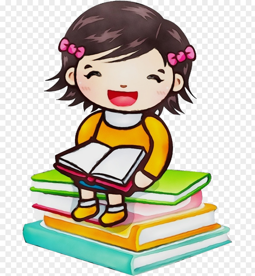 Cartoon Reading Cheek Child Play PNG