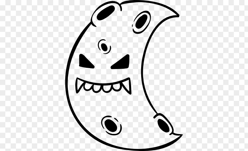 Half Moon Snout White Line Art Cartoon Clip PNG