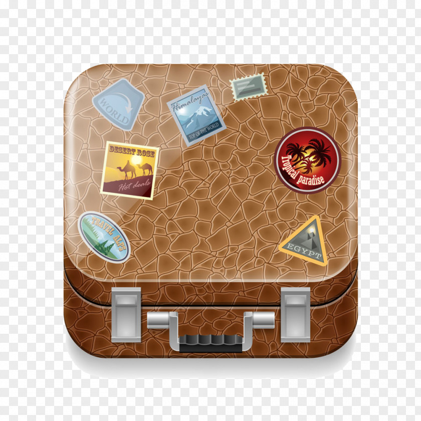 Leather Suitcase Baggage Stock Photography Travel PNG