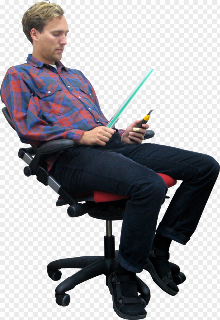 Man Sitting Office & Desk Chairs Clip Art PNG
