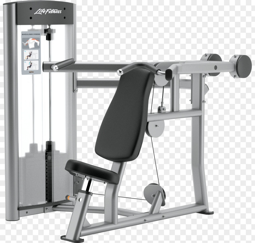 Shoulder Press Exercise Equipment Overhead Bench Weight Training PNG