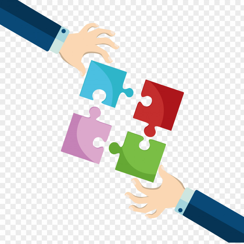 Vector Business Puzzle Jigsaw Designer PNG