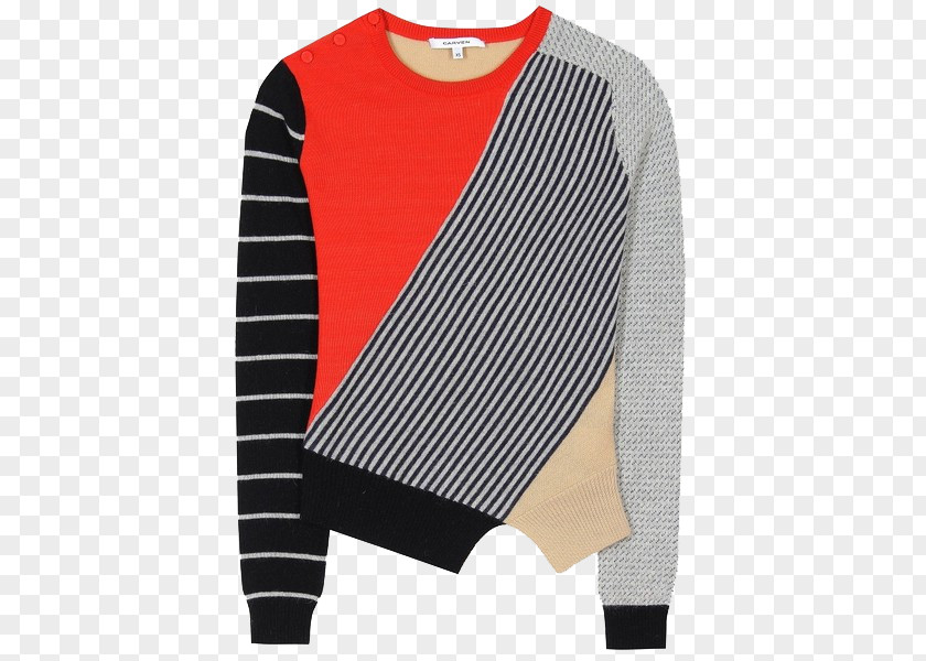 Colored Stripes Sweater Sleeve T-shirt Clothing Belle PNG