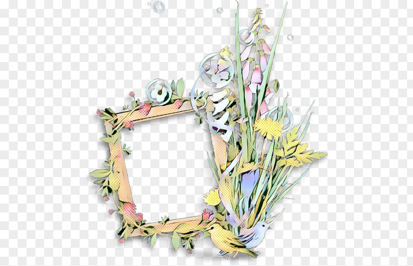 Floral Design Wildflower Picture Frame PNG
