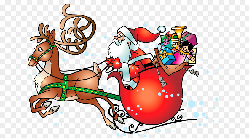 Reindeer Santa Claus's Père Noël Christmas PNG