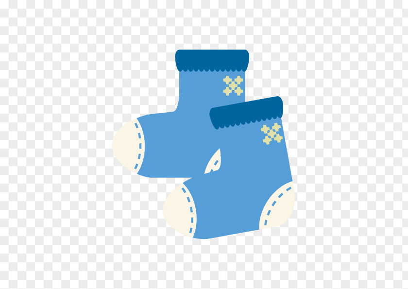 Blue Vector Children's Socks PNG