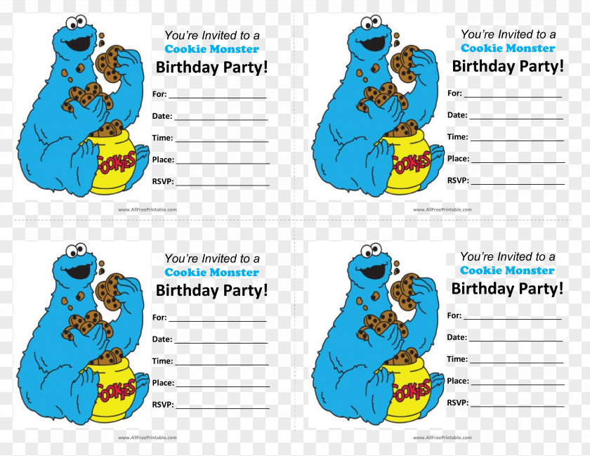 Cookie Monster Happy Birthday, Wedding Invitation Elmo Party PNG