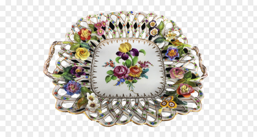 Floral Ceramic Lamps Dresden Porcelain Chinese Ceramics Plate PNG