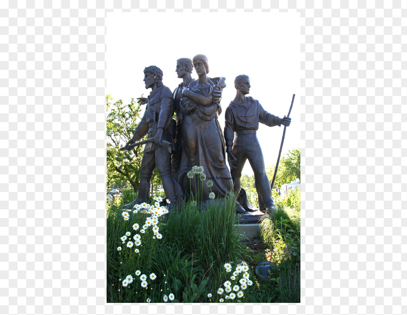 Pioneer Day Statue Batavia Family Memorial Public Art Sculpture PNG