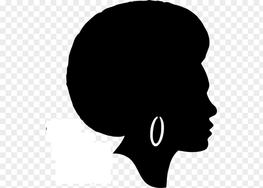 Afro Silhouette Black Clip Art PNG
