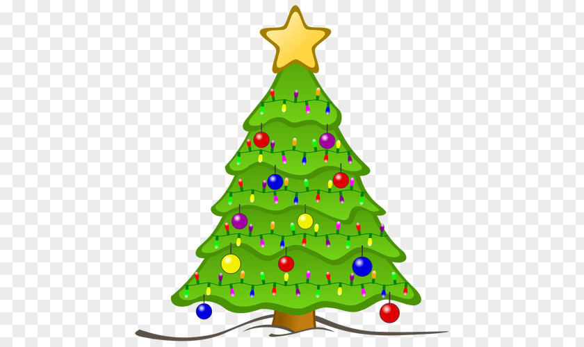 Christmas Lights Tree Clip Art PNG