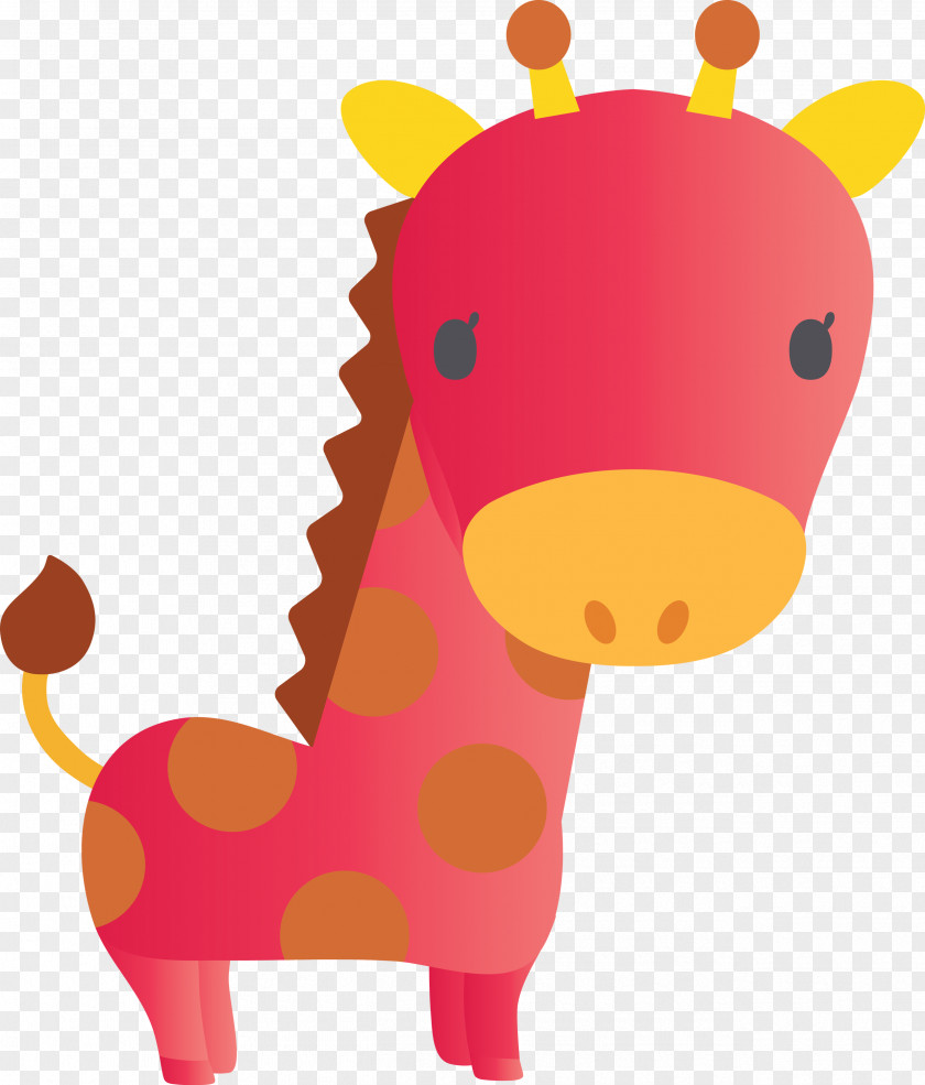 Giraffe Giraffidae Pink Cartoon Snout PNG