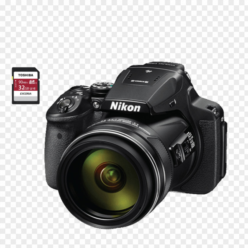 Camera Nikon Coolpix P900 Point-and-shoot Bridge PNG