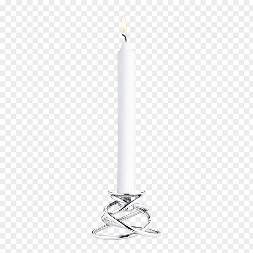 Candle Holder Flameless White Wax PNG