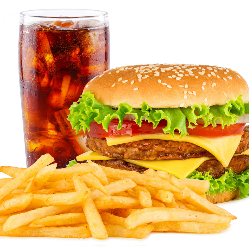Fried Chicken Fizzy Drinks Hamburger French Fries Sandwich Fast Food PNG