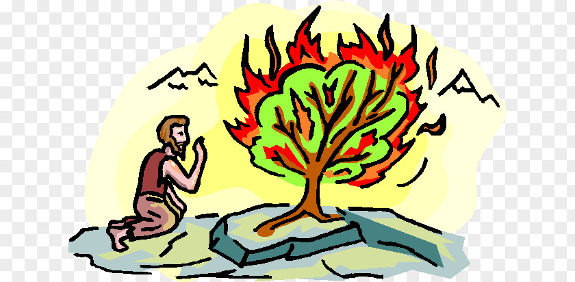 God Book Of Exodus Burning Bush Bible Mount Sinai Clip Art PNG
