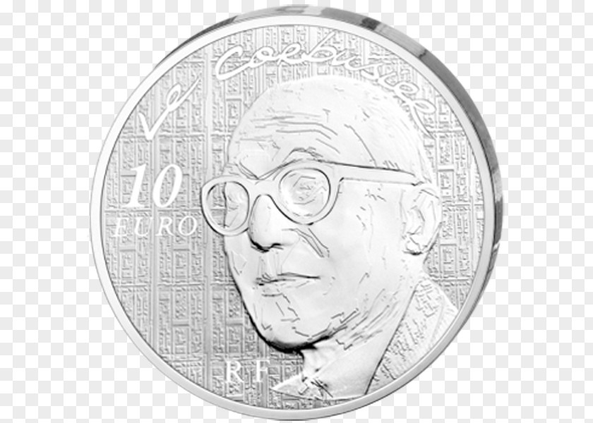 Le CorBusier 10 Euro Note Coin 100 Currency PNG