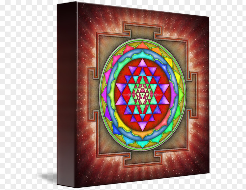Mandala Frame Sri Yantra Chakra PNG