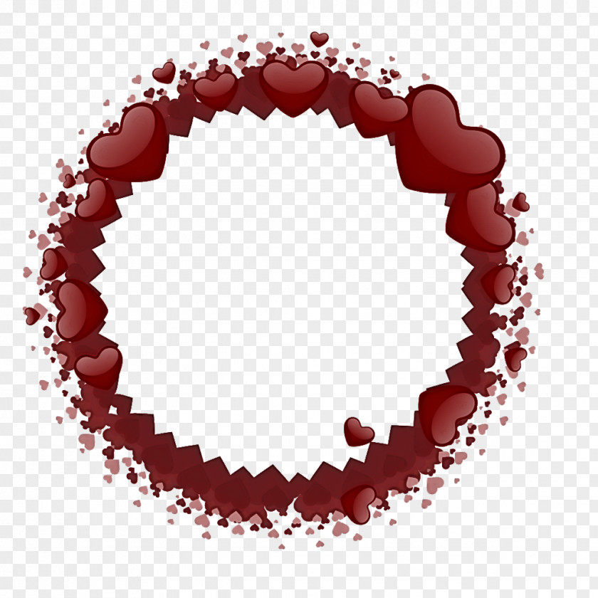 Red Heart Circle PNG