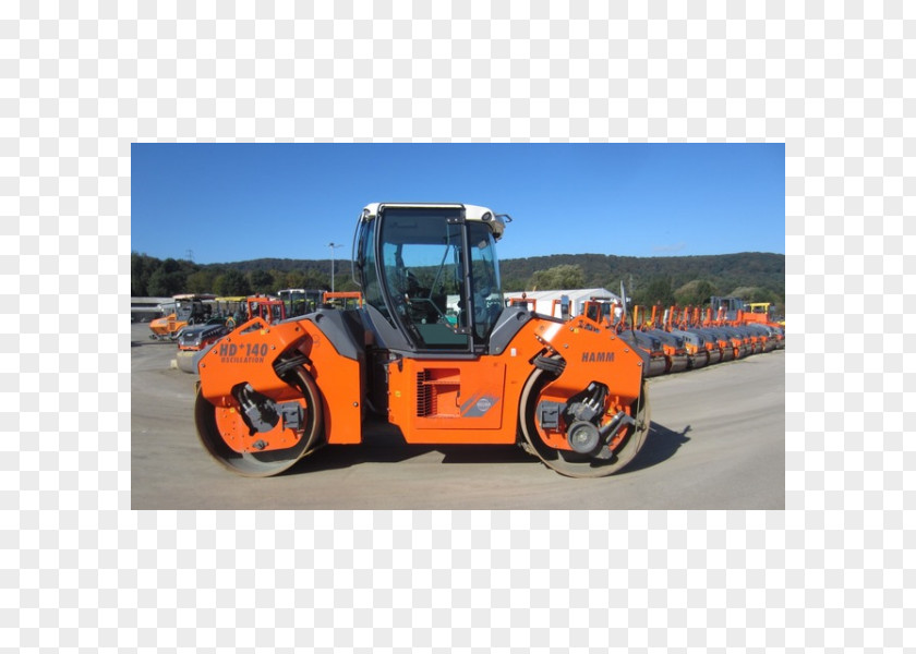 Road Roller Hamm AG Asphalt Compactor Breite Straße PNG