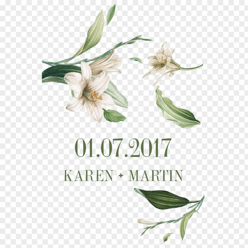 Monogram Wedding Herbalism Flowering Plant Stem PNG