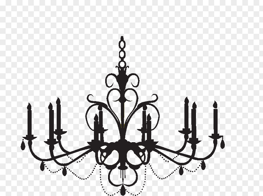 Chandelier Wall Decal Silhouette Clip Art PNG