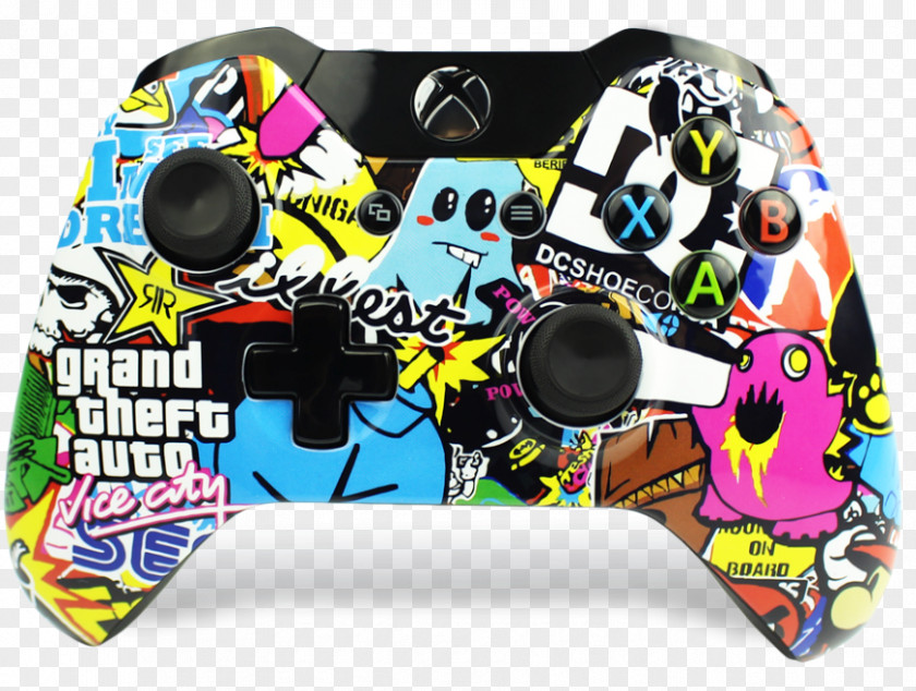 Sticker Bomb Xbox One Controller XBox Accessory Game Controllers Grand Theft Auto V PNG