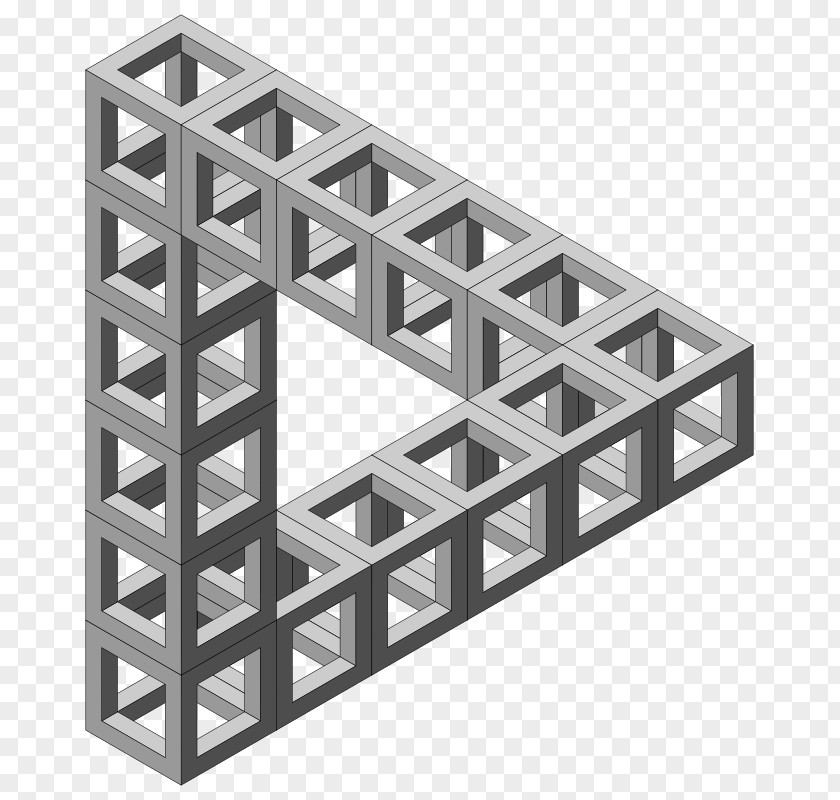 Triangulo Penrose Triangle Optical Illusion Impossible Object Clip Art PNG