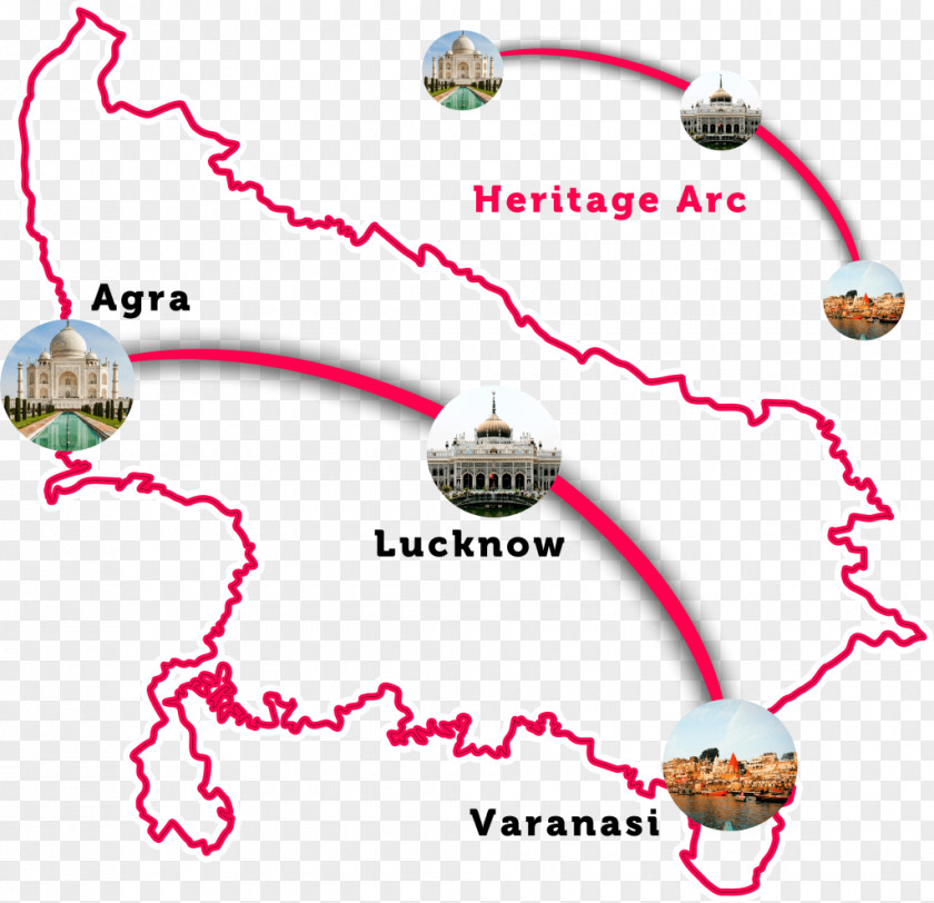 Uttar Pradesh Heritage Arc Varanasi Lucknow Agra Tourism PNG