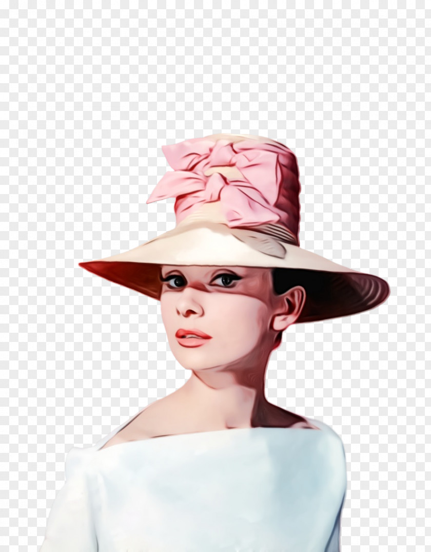 Audrey Hepburn Funny Face Hat Image Think Pink! PNG