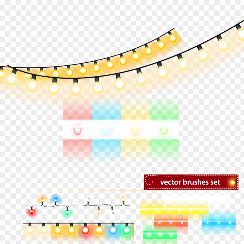 Christmas Lights String Design Material PNG lights string design material clipart PNG