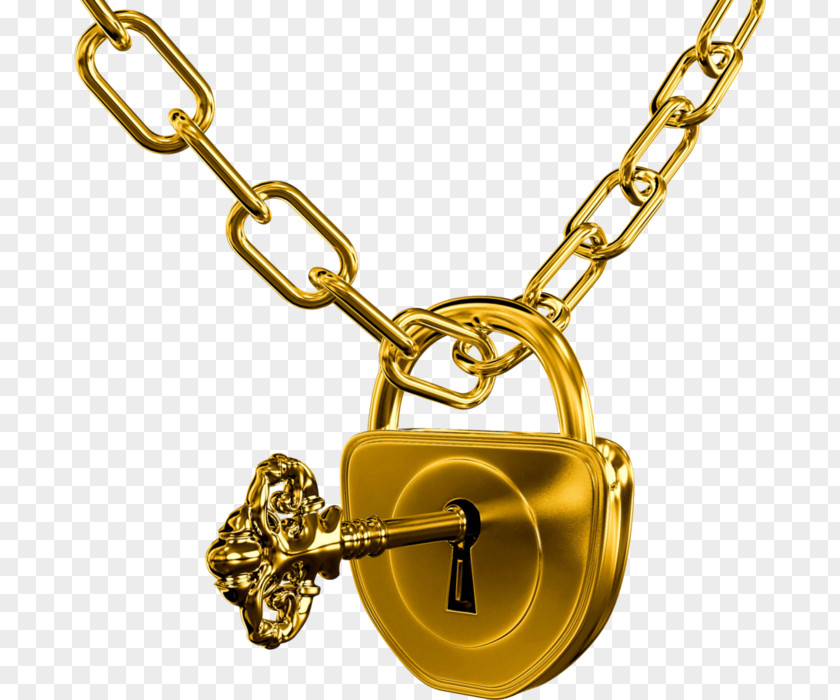 Golden Lock Key Keychain Door PNG