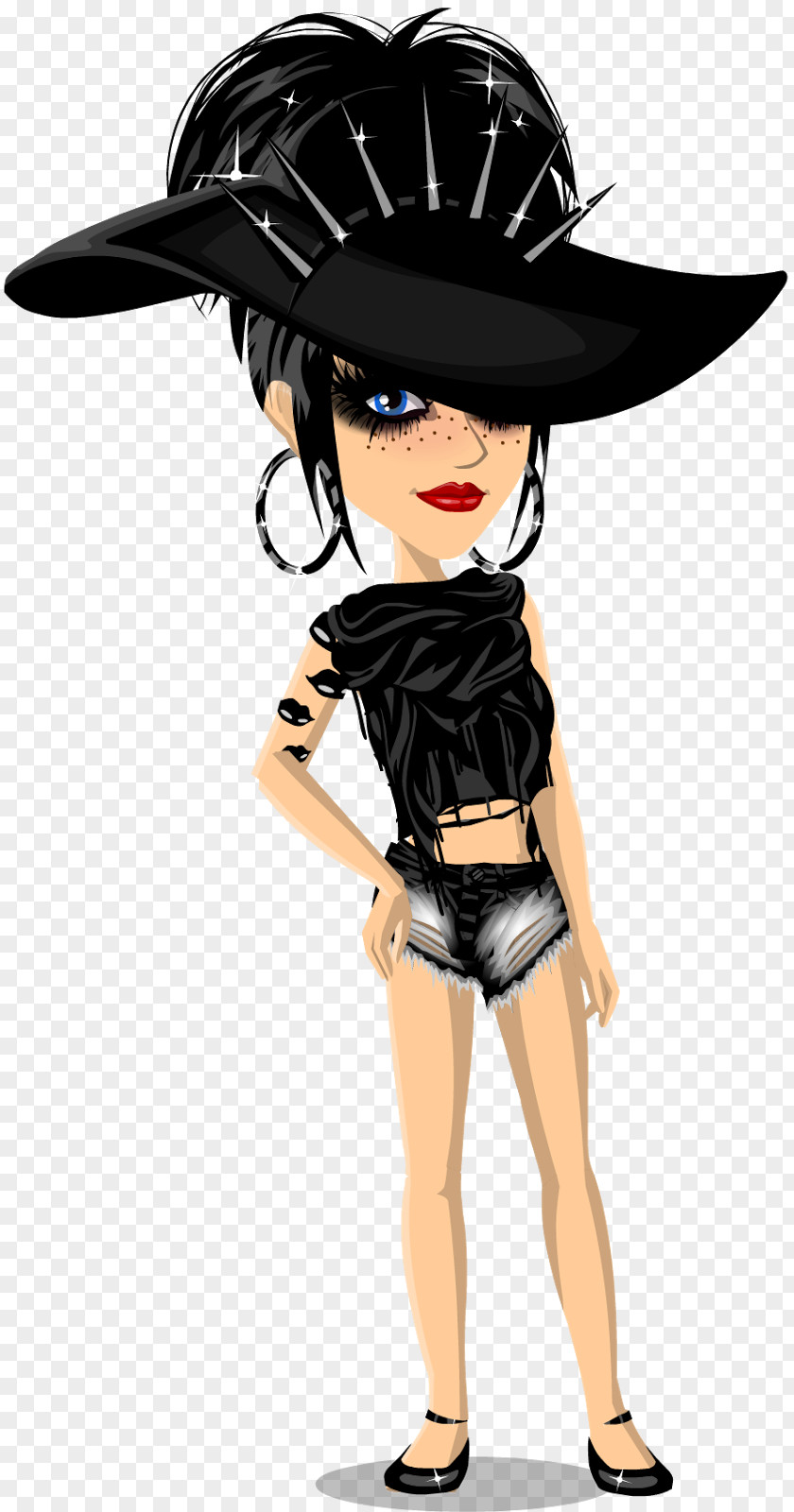 Hat Cowboy Black Hair Cartoon PNG