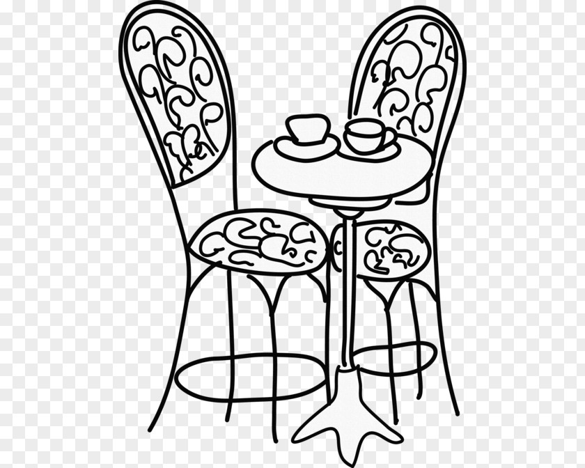 Table Chair Technical Drawing PNG