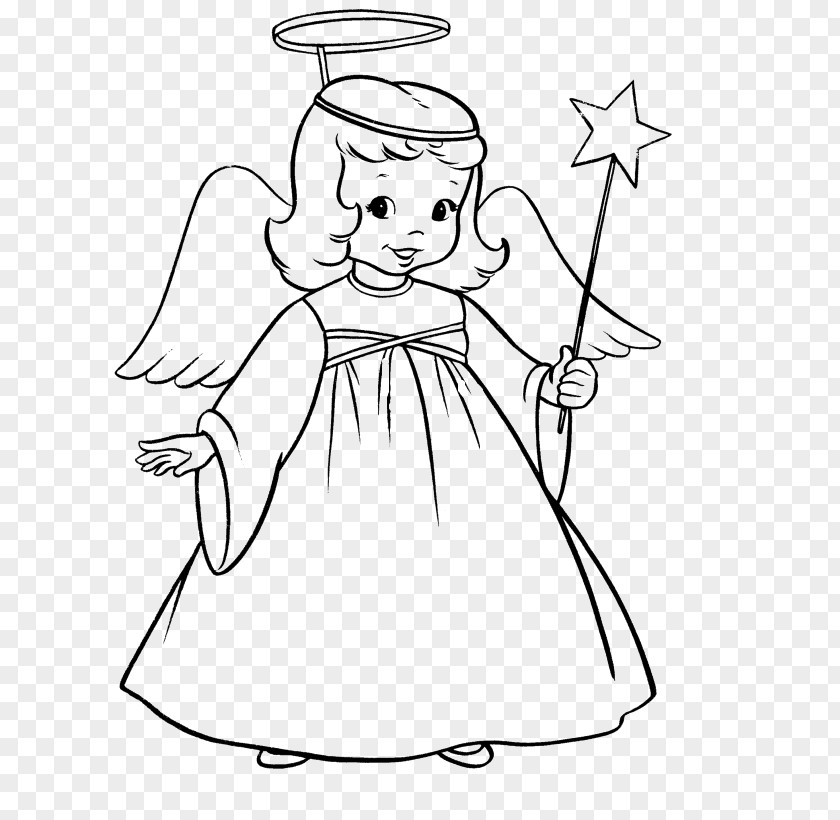 Picture Of A Christmas Angel Coloring Book Child Adult Clip Art PNG