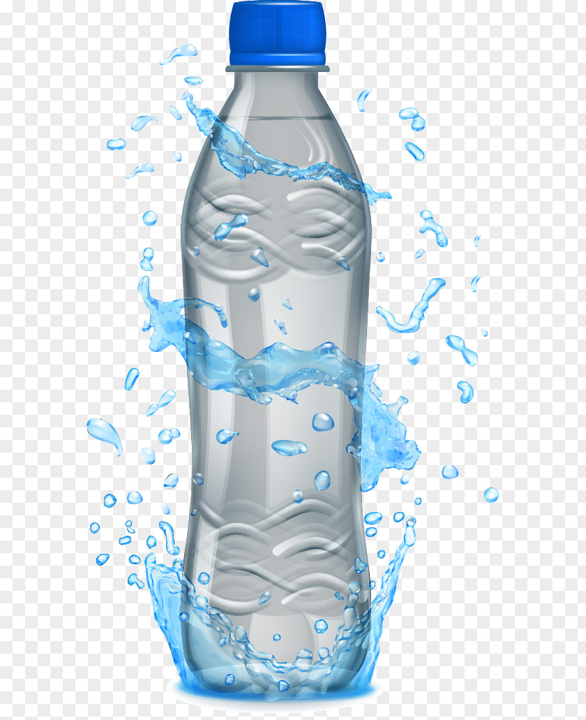Mineral Water Bottle Packaging Design And Labeling PNG