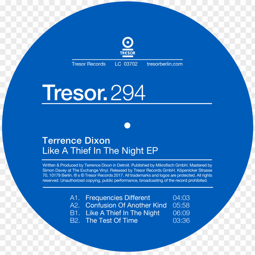 Stock Sound Ep Like A Thief In The Night Life Events Tresor Records Organization PNG