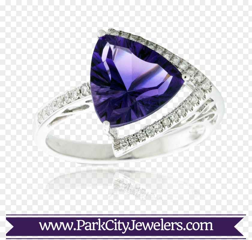 Amethyst Diamond Ring Jewellery Gemstone PNG
