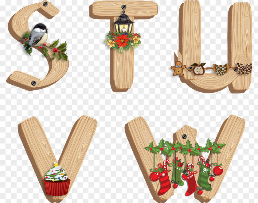 Christmas Lettering Alphabet PNG