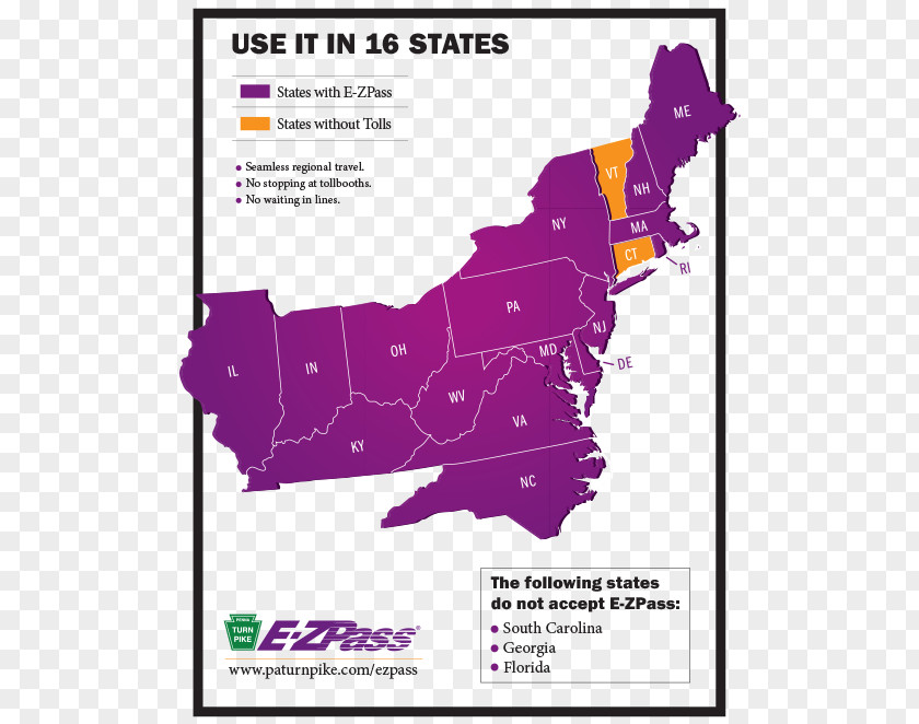 Click Fraud Pennsylvania Turnpike E-ZPass I-Pass Toll Road Map PNG