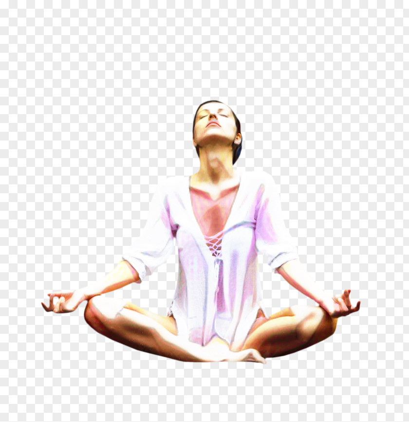 Kneeling Yoga Cartoon PNG