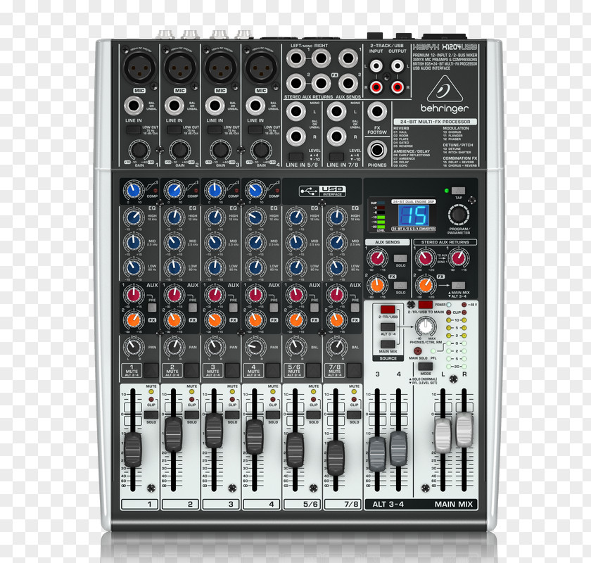 Microphone Behringer Xenyx X1204USB Audio Mixers 802 BEHRINGER XENYX X1204 USB MIXER PNG