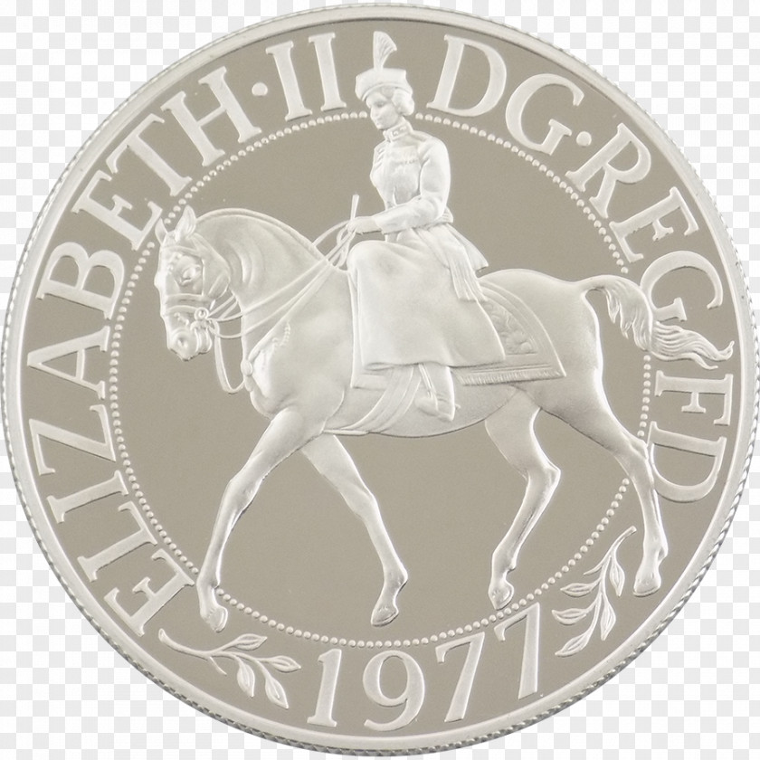 Sliver Jubile Year Horse Coin PNG