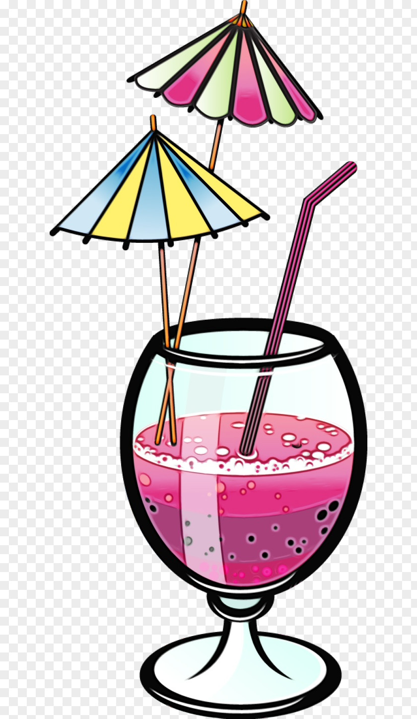 Umbrella Bar Watercolor Party PNG